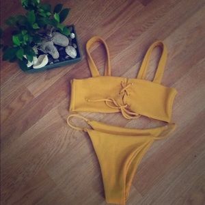 Zaful Yellow Bathing Suit